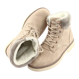 American Club American Boots Dantelă pentru femei -Up Beige RH47 bej 6