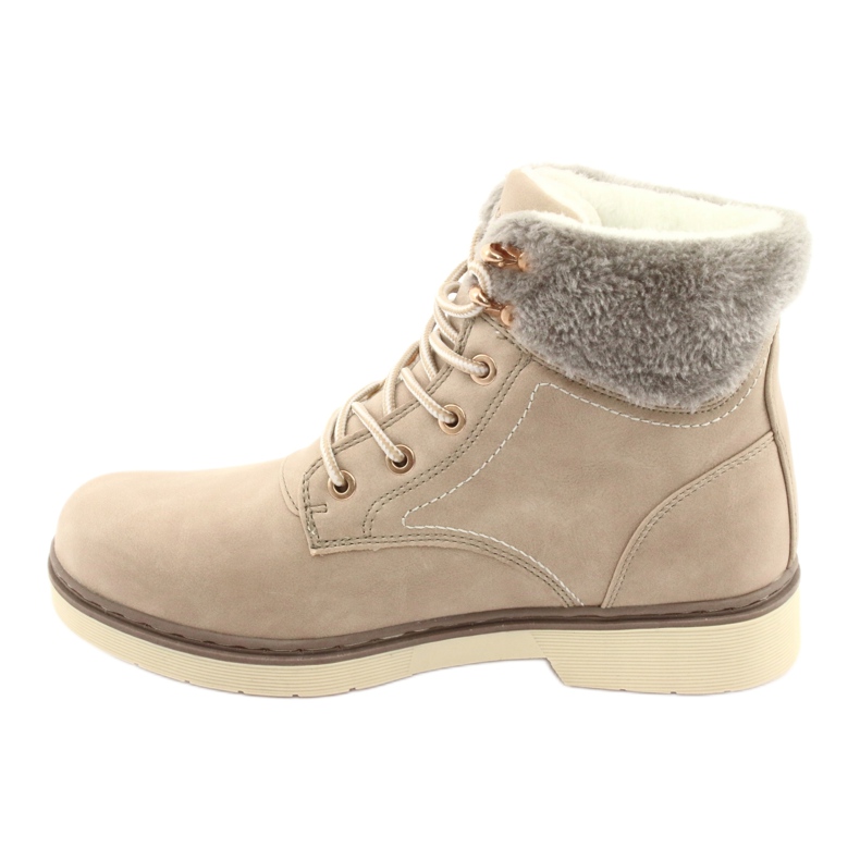 American Club American Boots Dantelă pentru femei -Up Beige RH47 bej 2
