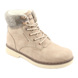 American Club American Boots Dantelă pentru femei -Up Beige RH47 bej 1