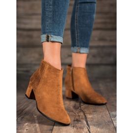 Filippo Cizme din piele de căprioară cu toc înalt maro 2