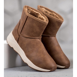 SHELOVET Cizme de zăpadă confortabile maro 2