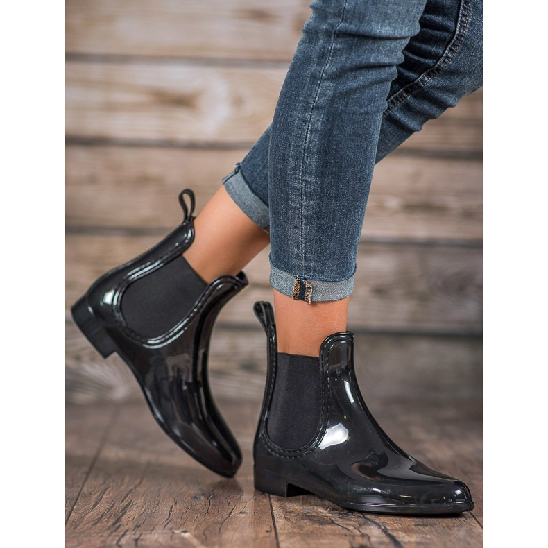 SHELOVET Galoși lăcuți negru 2