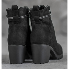 Super Me Cizme cu dantelă pe platformă negru 1