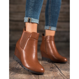 SHELOVET Cizme cu pană maro 1 SHELOVET Cizme cu pană maro 1