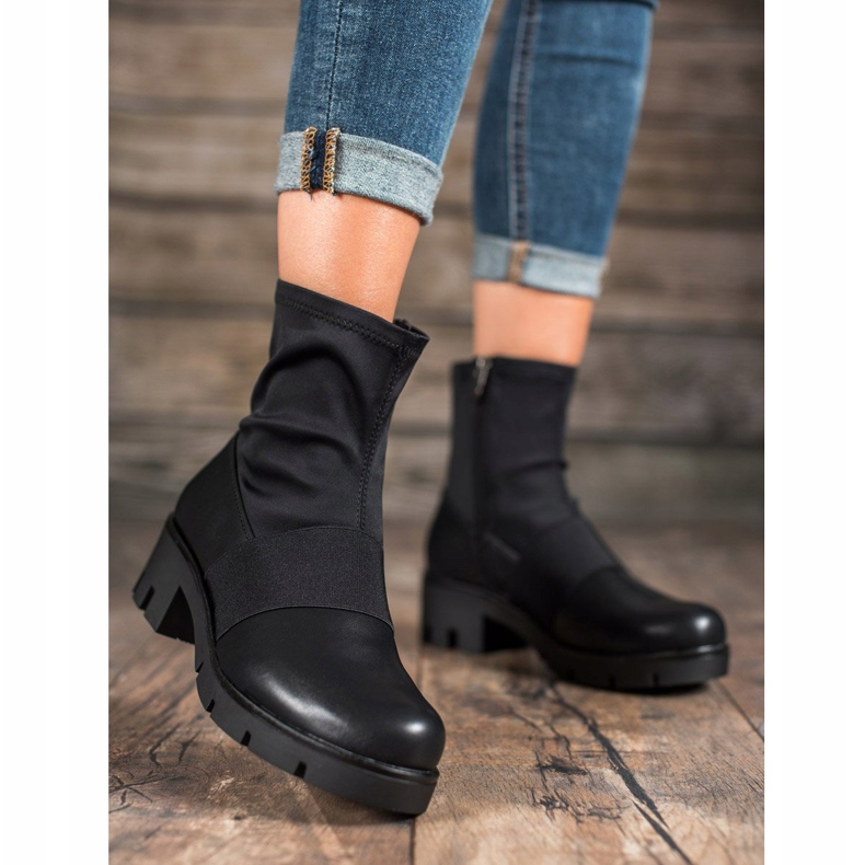 Filippo Cizme negre pe platformă negru 1 Filippo Cizme negre pe platformă negru 1