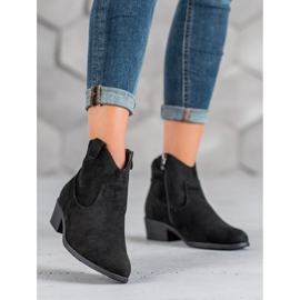 Filippo Cizme de cowboy din piele de căprioară negru 2