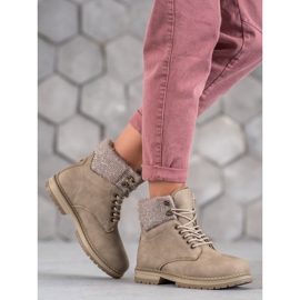 SHELOVET Trappers With Glitter bej 2