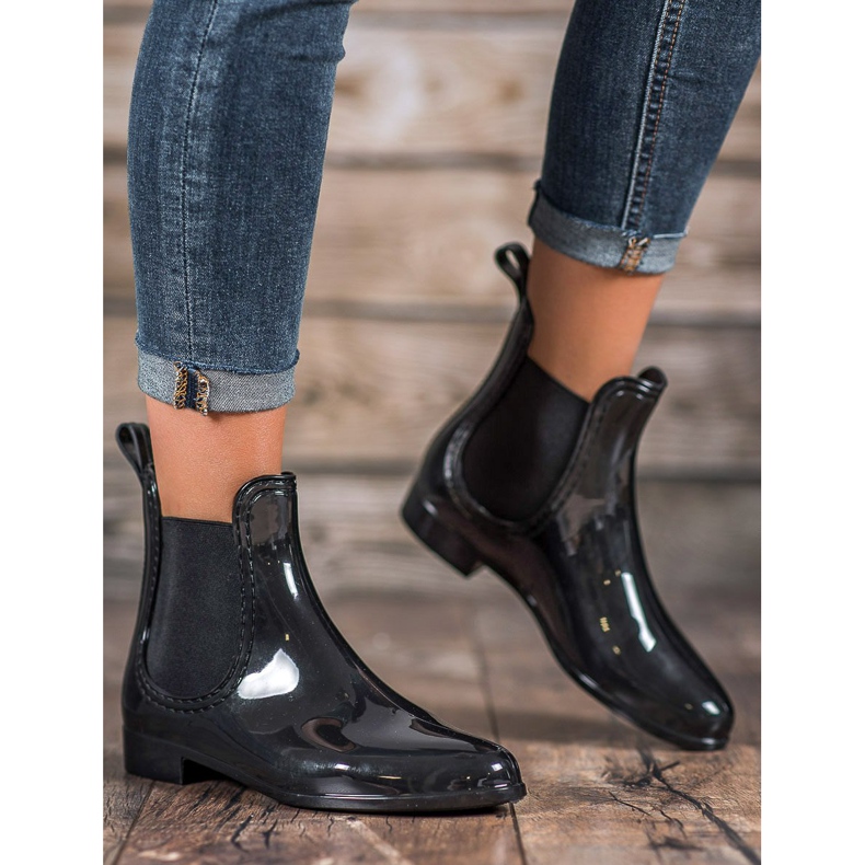 SHELOVET Galoșii femeilor negru 1