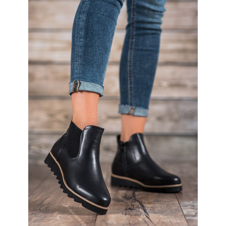 Bona Cizme ușoare pe platformă negru 1