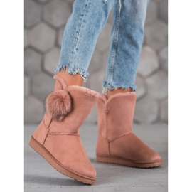 SHELOVET Mukluki Cu Pompom roz 1