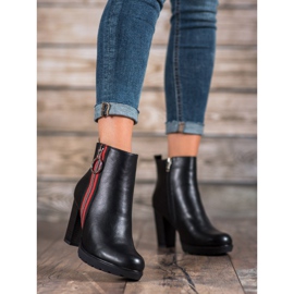Filippo Cizme cu fermoar decorativ negru 1