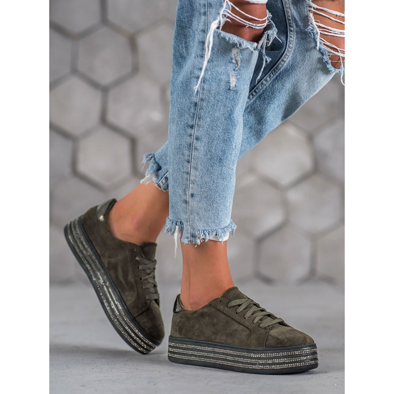 Bestelle Pantofi sport din piele de căprioară multicolor gri 1