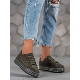 Bestelle Pantofi sport din piele de căprioară multicolor gri 2