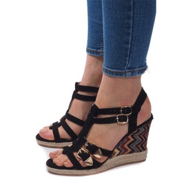 Sandale Wedge 5H5671 Negru 1