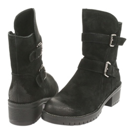 M.Daszyński Cizme din piele de antilopă neagră Daszyński 161 negru 4 M.Daszyński Cizme din piele de antilopă neagră Daszyński 161 negru 4