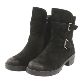 M.Daszyński Cizme din piele de antilopă neagră Daszyński 161 negru 3 M.Daszyński Cizme din piele de antilopă neagră Daszyński 161 negru 3