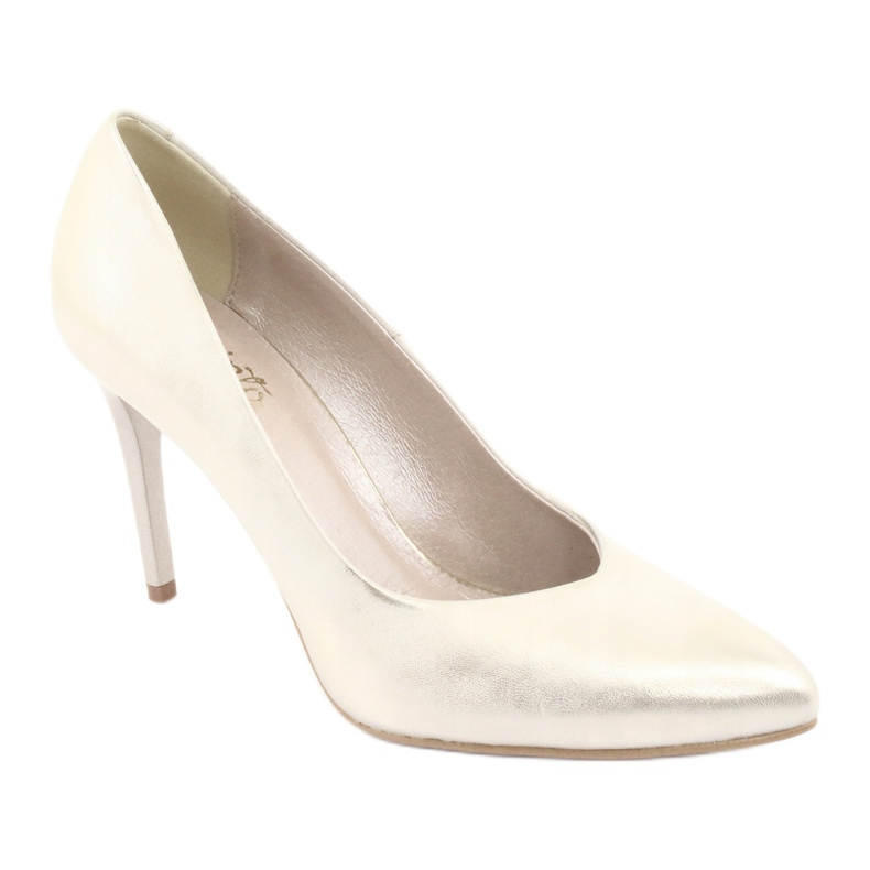 Pompe de piele pentru femei Golden Espinto 889 pe un știft de aur 1