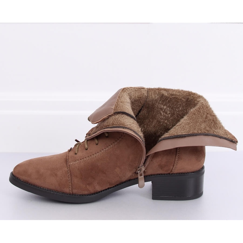 Cizme dantelate, bej 3127 Kaki 1