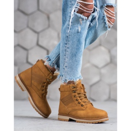 SHELOVET Cizme de iarnă cămilă maro multicolor 1