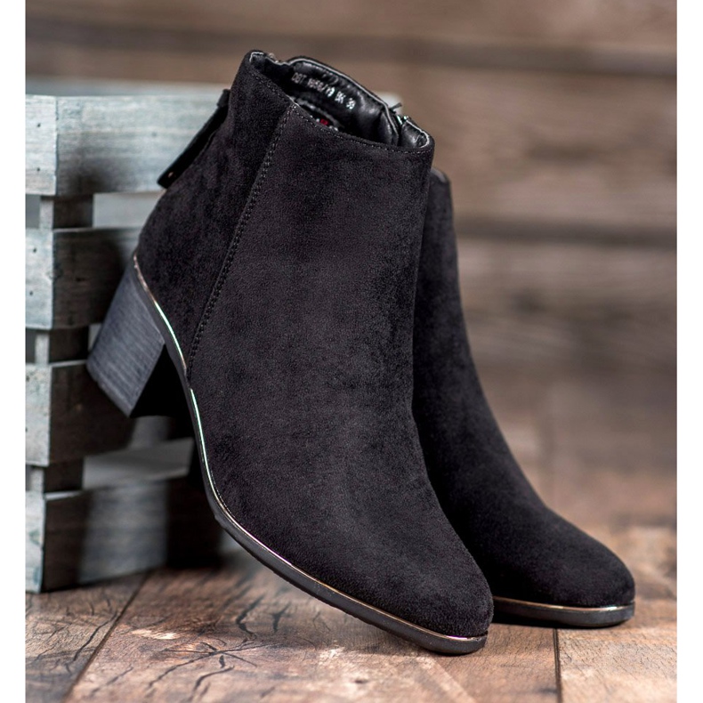 Filippo Ghete clasice din piele intoarsa negru 2