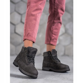 SHELOVET Trappers la modă gri 1 SHELOVET Trappers la modă gri 1