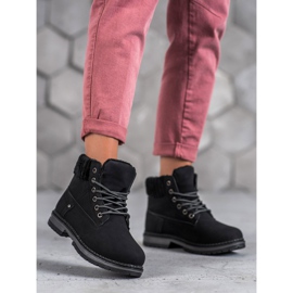 SHELOVET Trappers la modă negru 1