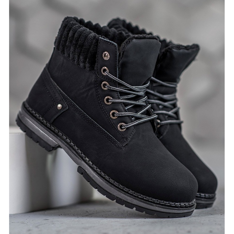 SHELOVET Trappers la modă negru 2