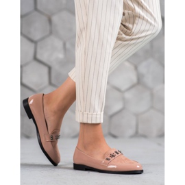 SHELOVET Mocasini lăcuți roz 1