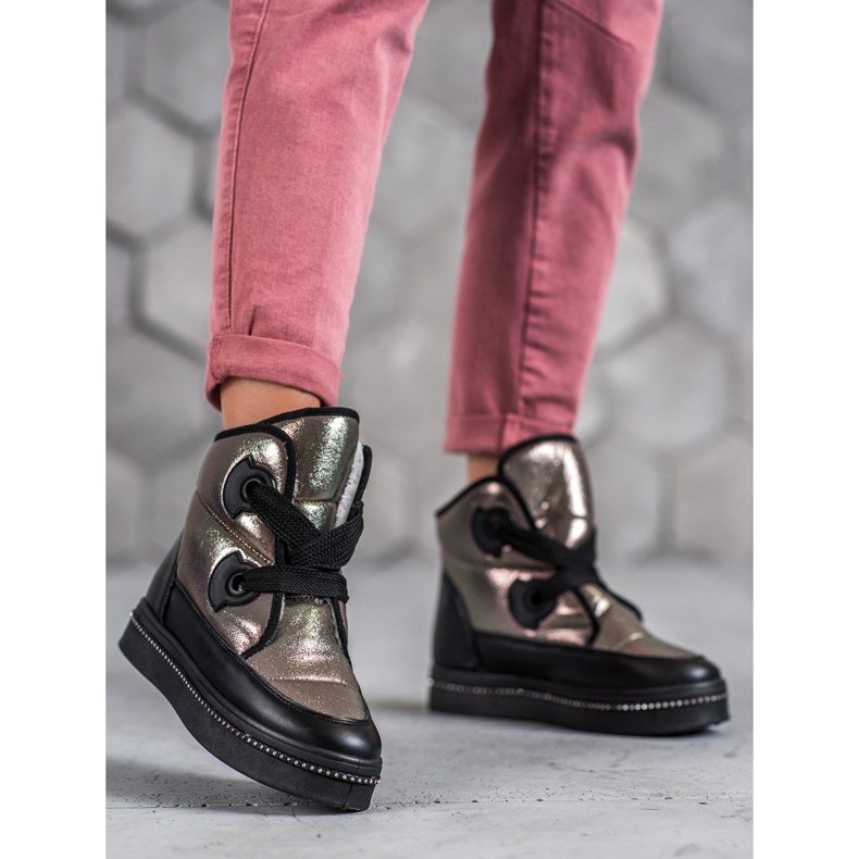 Weide Cizme de zăpadă argintii gri 1