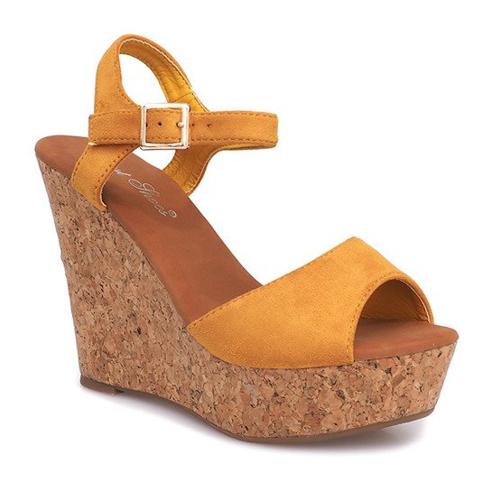 Sandale Wedge Cork 5H5654 Galben 1