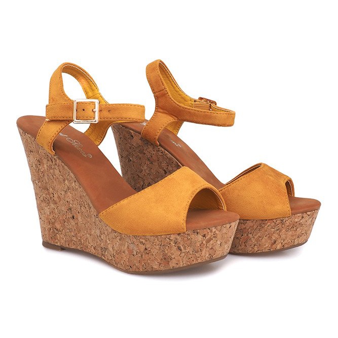 Sandale Wedge Cork 5H5654 Galben 2