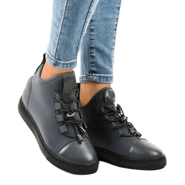 Adidași înalți gri, cu izolație cu pană XY-35 1