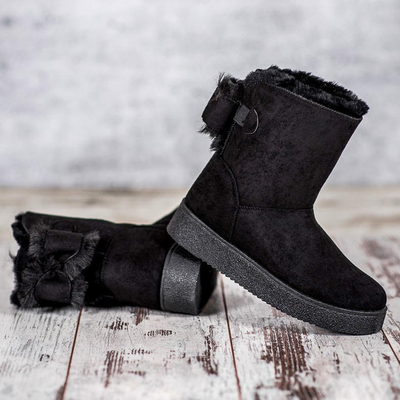 SHELOVET Mukluki cu un arc negru 1