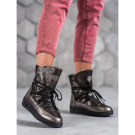 Cizme de zăpadă MCKEYLOR cu sclipici gri 1 Cizme de zăpadă MCKEYLOR cu sclipici gri 1