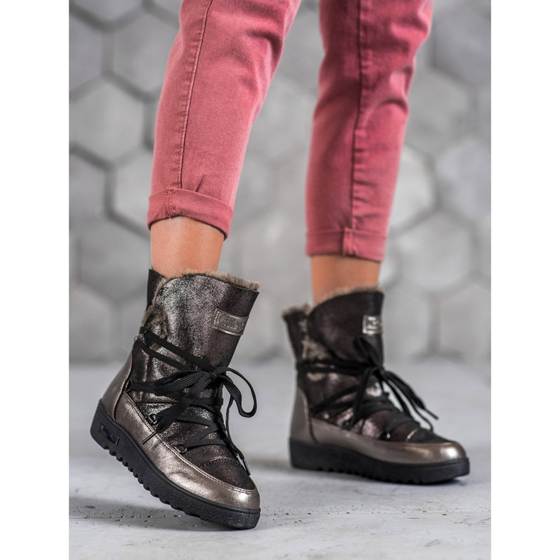 Cizme de zăpadă MCKEYLOR cu sclipici gri 1 Cizme de zăpadă MCKEYLOR cu sclipici gri 1