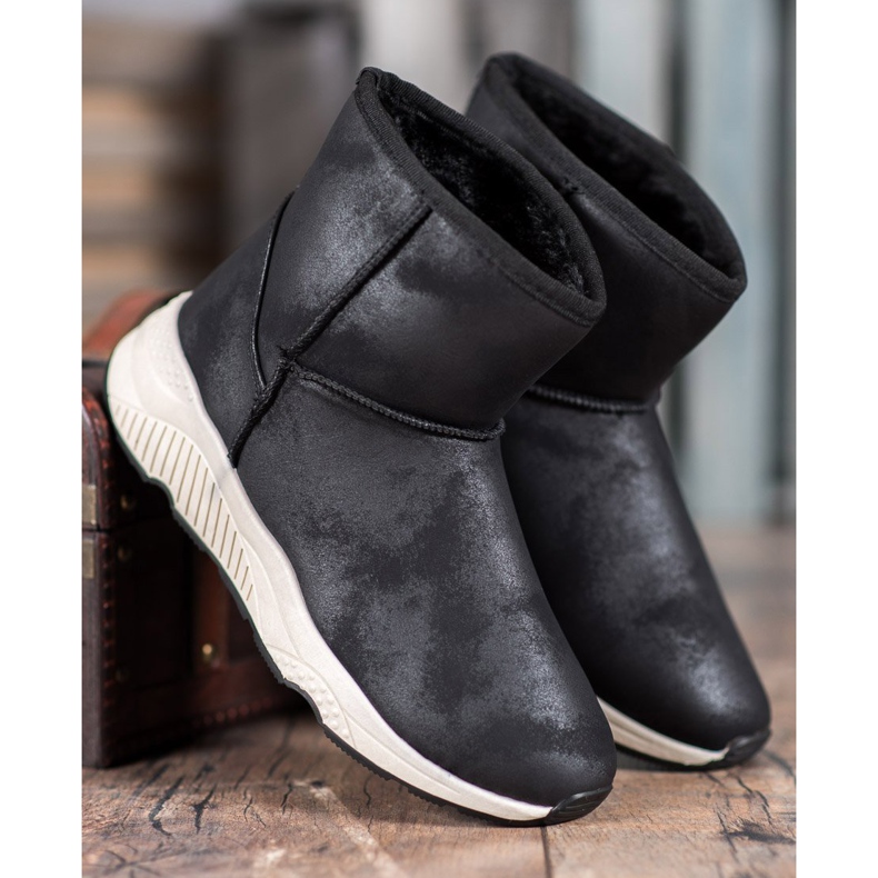 SHELOVET Cizme de zăpadă confortabile negru 1