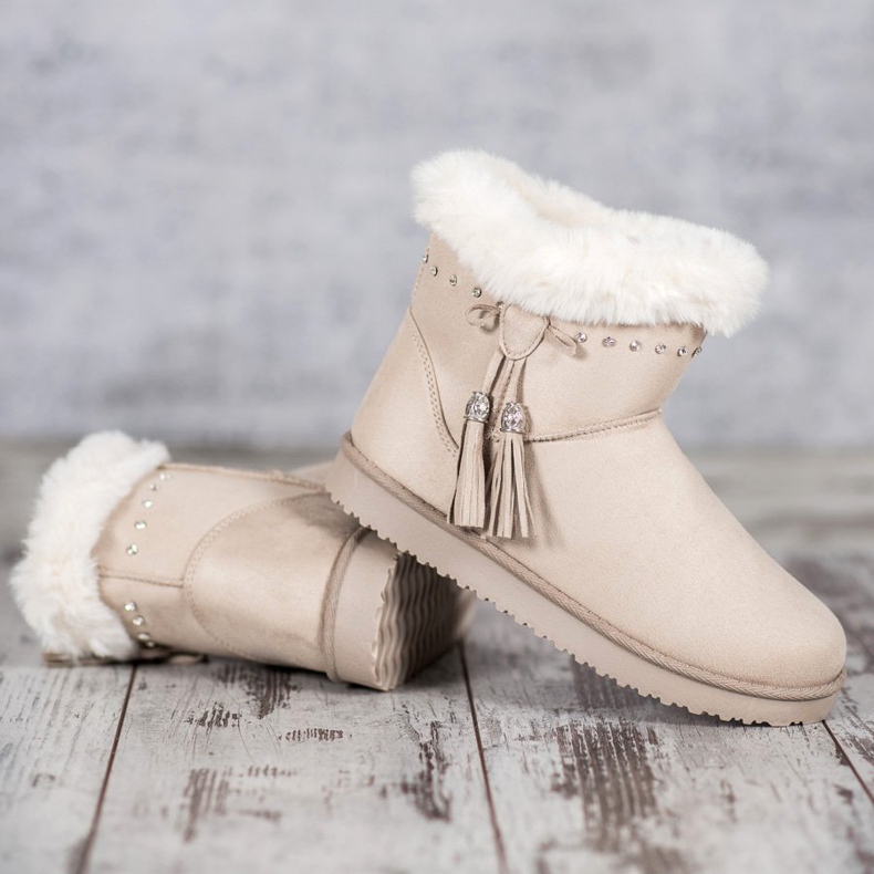 SHELOVET Mukluki Cu Cristale maro 1