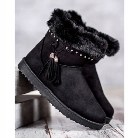 SHELOVET Mukluki Cu Cristale negru 1