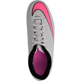 Ghete de fotbal Nike Mercurial Vortex Ii FG-R Jr 651642-060 gri alb 3