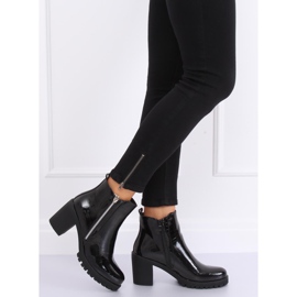 Cizme Chelsea lăcuite negre DA37P Negre negru 1