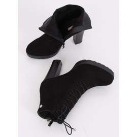 Cizme negre cu platformă BK3235 negru 2