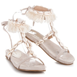 Vices Sandale Legate Cu Scoici maro 1 Vices Sandale Legate Cu Scoici maro 1