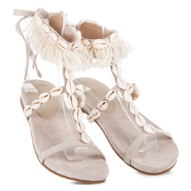 Vices Sandale Legate Cu Scoici maro 2 Vices Sandale Legate Cu Scoici maro 2