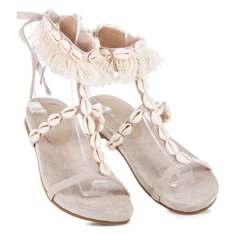 Vices Sandale Legate Cu Scoici maro 2 Vices Sandale Legate Cu Scoici maro 2