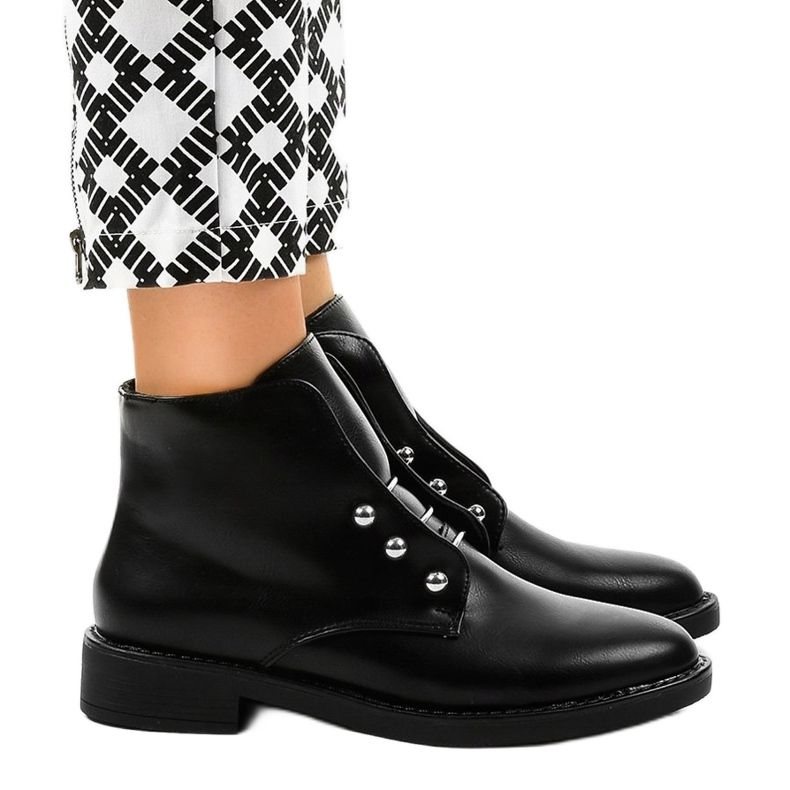 Cizme plate pentru femei negre YF0535 negru 1