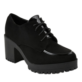 Cizme negre pe post masiv HQ651 negru 1 Cizme negre pe post masiv HQ651 negru 1