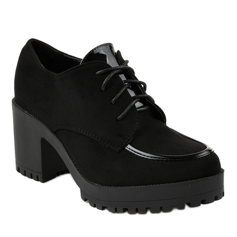 Cizme negre pe post masiv HQ651 negru 1 Cizme negre pe post masiv HQ651 negru 1