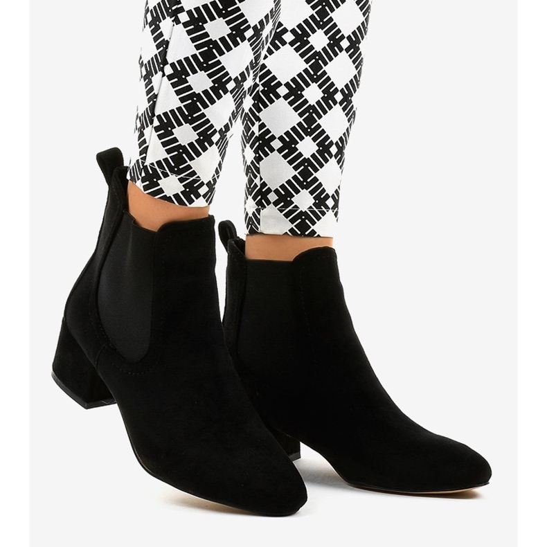 Ghete negre cu elastic 8012-PA negru 2