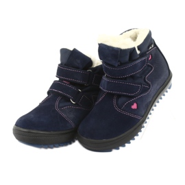 Ren But Cizme cu membrană velcro 1541 albastru marin roz 3