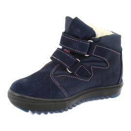 Ren But Cizme cu membrană velcro 1541 albastru marin roz 2